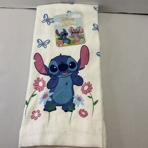 Disney Lilo & Stitch 2 Pack Hand Kitchen‎ Towels Spring Easter Flowers Butterfly